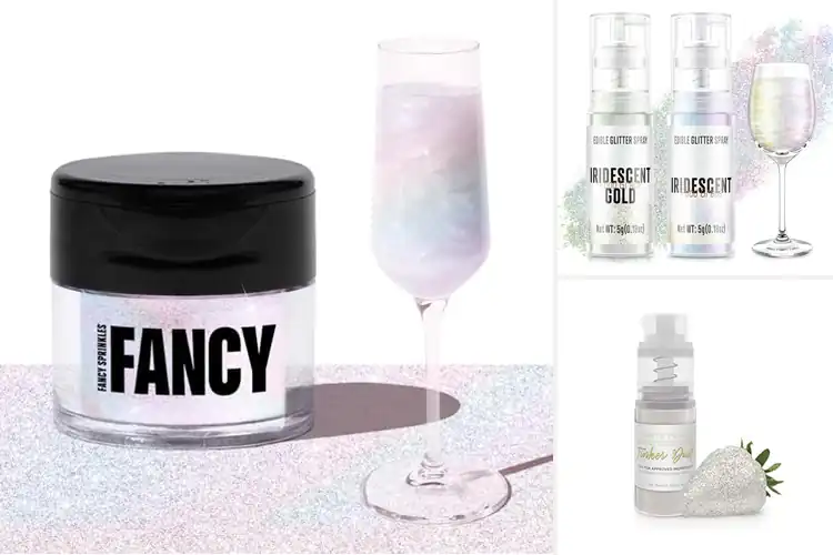 Detailed view of Best Beverage Glitters for Safe, Vegan Sparkle in Drinks