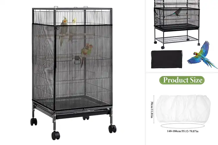 Detailed view of Best Bird Cage Nets: Keep Your Space Clean & Birds Happy