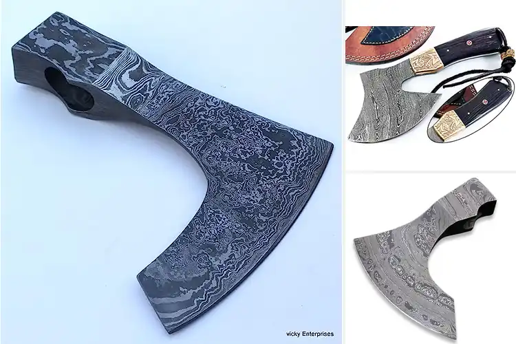 Detailed view of Best Damascus Steel Axes