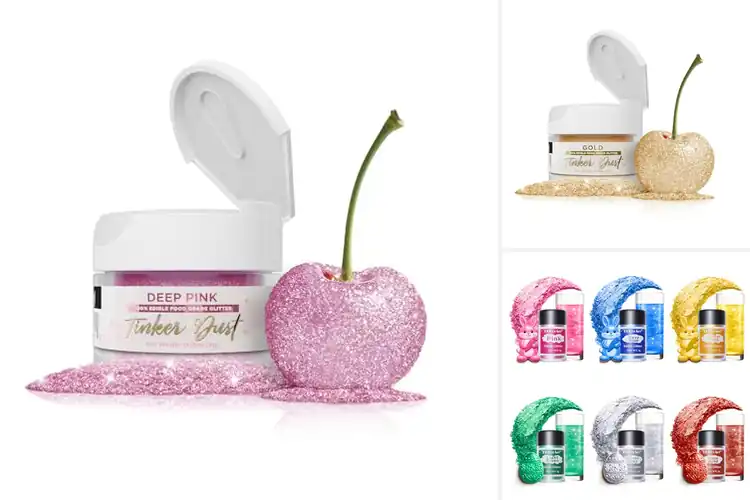 Detailed view of Best Flip Cap Edible Glitter For Easy Pour