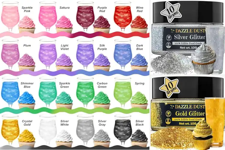 Detailed view of Best Kosher Edible Glitter For Drinks