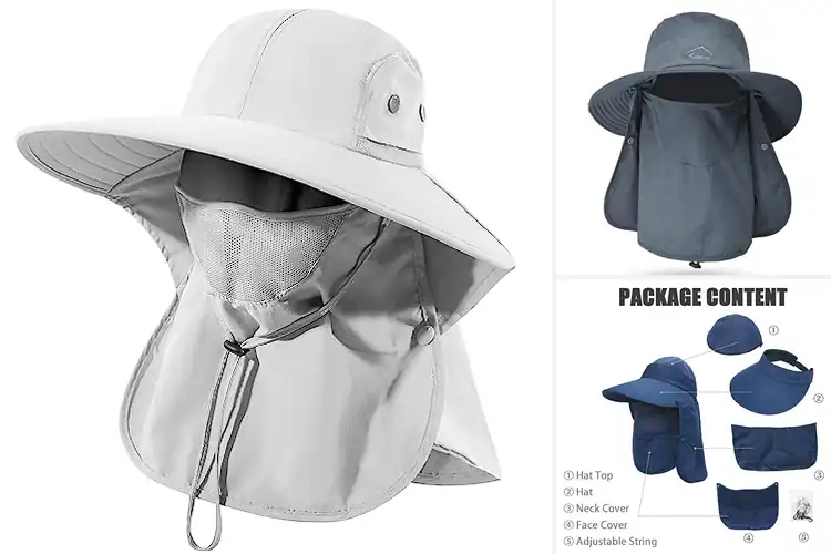 Detailed view of Best Large Brim Sun Shield Hat