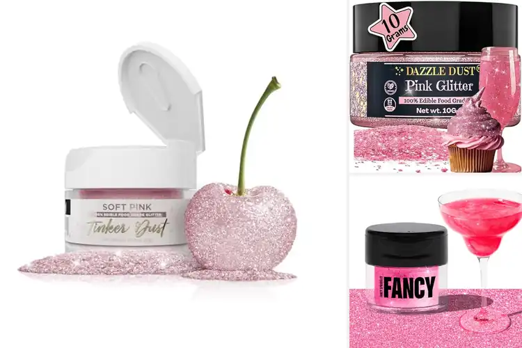 Detailed view of Best Pink Edible Glitter For Beverages