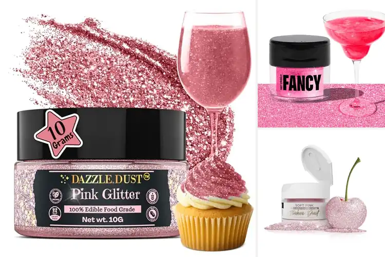 Detailed view of Best Pink Edible Glitter For Drinks