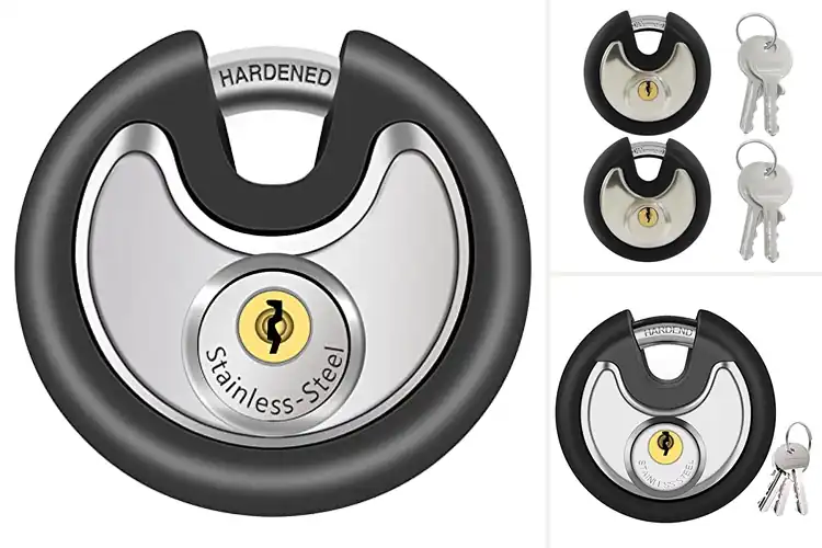 Detailed view of Best Stainless Steel Disc Lock With Rubber Bumper